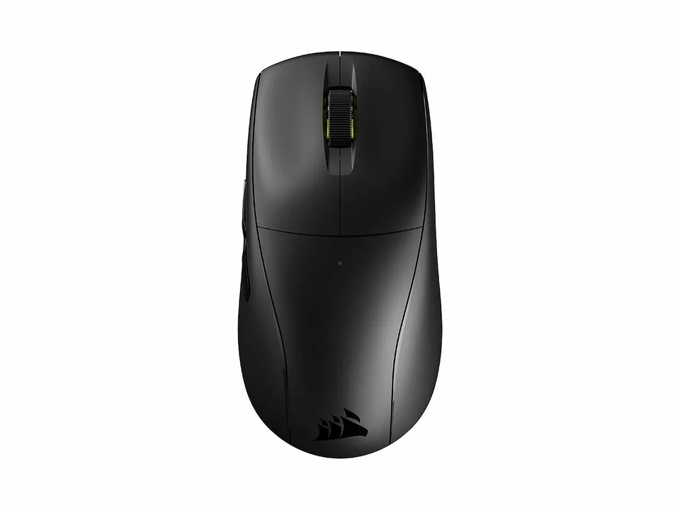 Corsair M75 AIR Wireless gaming mouse in black, top view on a white background