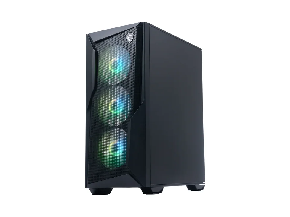 MSI Codex R2 gaming tower with a glass side panel and RGB fans